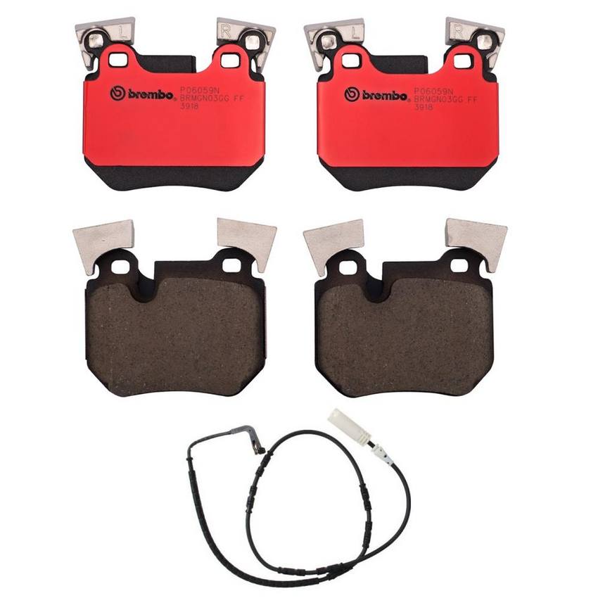 Brembo BMW Brakes Kit - Pads Rear (Ceramic) (with Sensor) 34216797863 - Brembo 2657546KIT